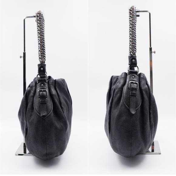 PRADA Black Cervo Leather Chain Bag - Picture 11 of 13